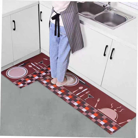 KITCHEN RUNNER WITH MAT ANTI SLIP Design 4