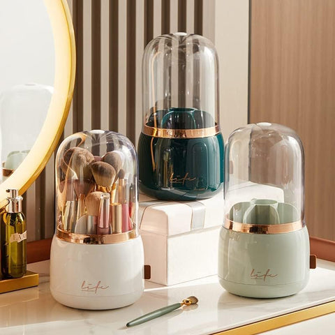 Multifunctional Makeup Brush Storage Box, 1pc 360