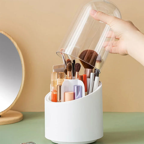 360° Rotatable Makeup Brush Organizer – 🎨✨