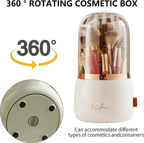 Multifunctional Makeup Brush Storage Box, 1pc 360