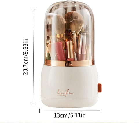 Multifunctional Makeup Brush Storage Box, 1pc 360