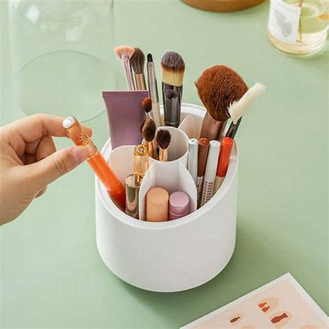 360° Rotatable Makeup Brush Organizer – 🎨✨