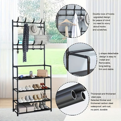 Multifunctional Shoe Rack and Organizer