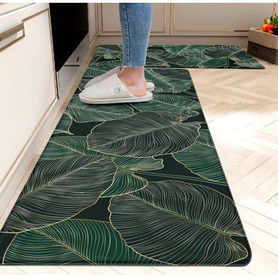 KITCHEN RUNNER WITH MAT ANTI SLIP Design 6 MEDIUM